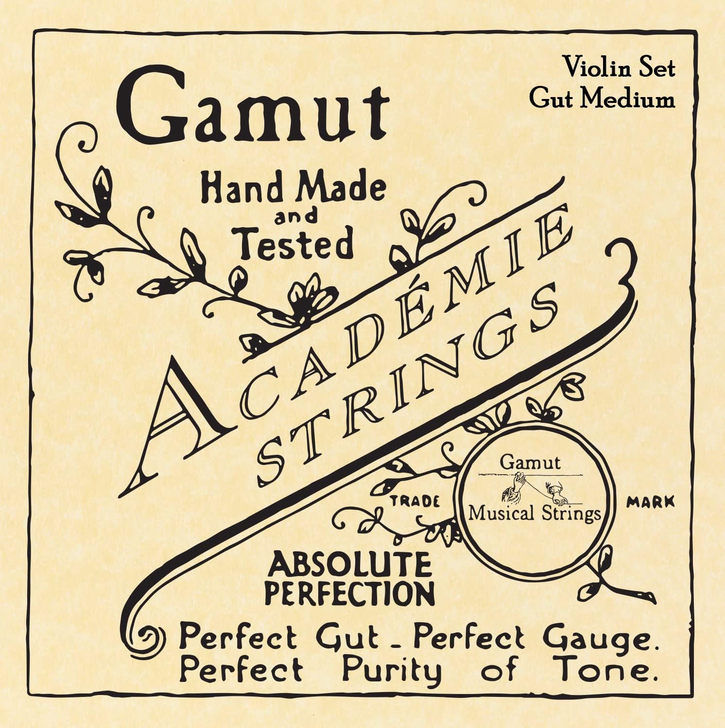 Gamut Académie Strings Medium Violin Gut String Set