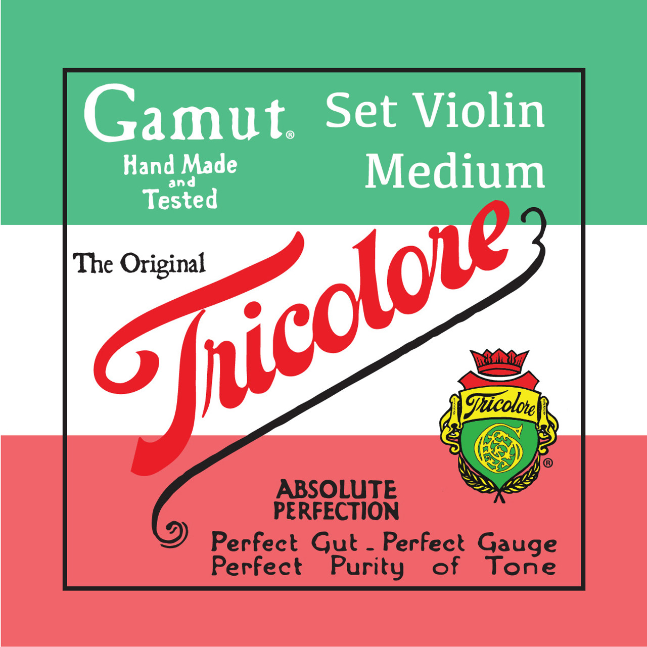 Gamut Tricolore Medium Violin String Set